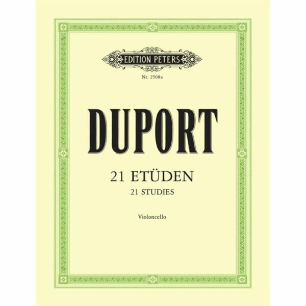 DUPORT ETUDEN STUDIES STUDI PER VIOLONCELLO LIBRO METODO EDIZIONI PETERS