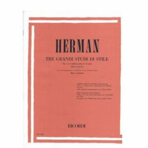 HERMAN TRE GRANDI STUDI DI STILE PER FLAUTO  LIBRO METODO EDIZIONI RICORDI