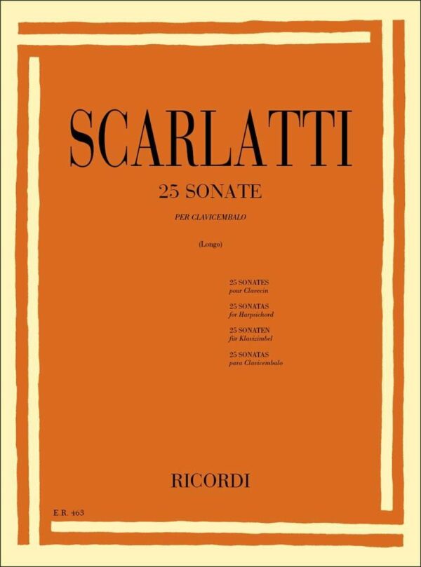 SCARLATTI 25 SONATE PER CLAVICEMBALO EDIZIONE RICORDI