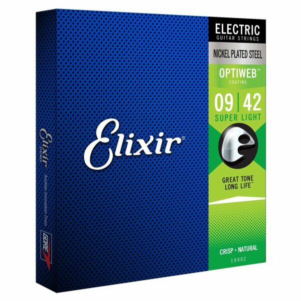 ELIXIR 19002 OPTIWEB NICKEL PLATED STEEL MUTA CORDE PER CHITARRA ELETTRICA 9/42