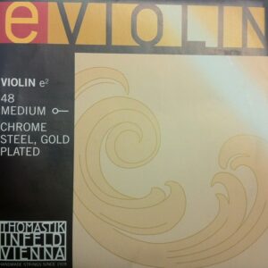 THOMASTIK 48 MEDIUM CHROME STEEL, GOLD PLATED CORDA MI EVIOLIN
