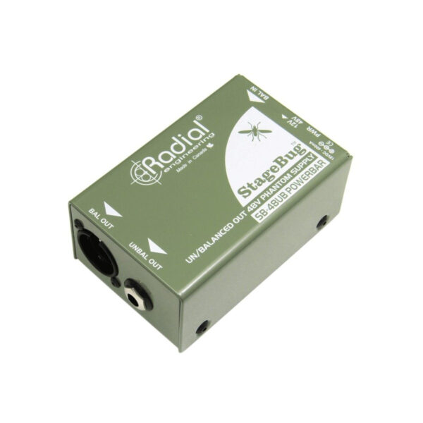 RADIAL SB48UB STAGEBUG 48V PHANTOM POWER ALIMENTATORE PHANTOM 48V BILANCIATO/SBILANCIATO SB-48-UB