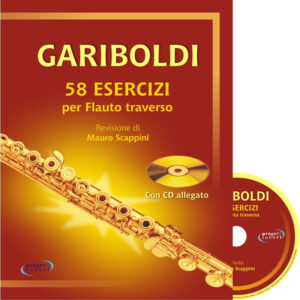 GARIBOLDI 58 ESERCIZI PER FLAUTO REVISIONE DI MAURO SCAPPINI  CON CD – PROGETTI SONORI