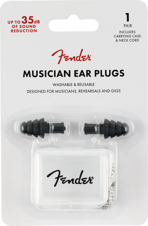 FENDER MUSICIAN SERIES EAR PLUG TAPPI AURICOLARI PER LE ORECCHIE NERI