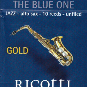 RIGOTTI SCATOLA ANCE 10 PEZZI GOLD PER SAX SASSOFONO ALTO CONTRALTO 3,5 MEDIUM