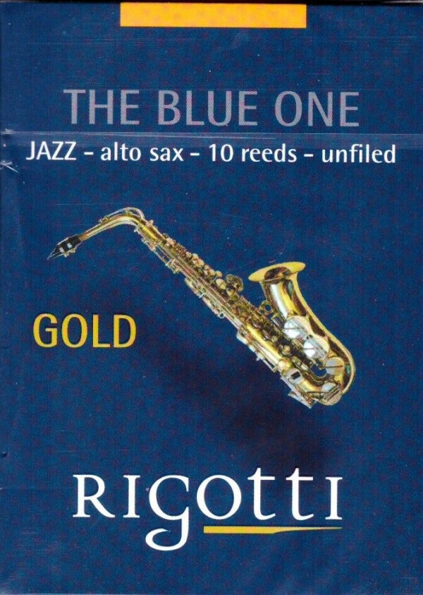 RIGOTTI SCATOLA ANCE 10 PEZZI GOLD PER SAX SASSOFONO ALTO CONTRALTO 3,5 MEDIUM