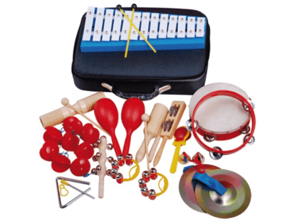 OQAN QPP-17 KIT DI PERCUSSIONI DIDATTICHE SET RITMICO COMPRESO DI BORSA