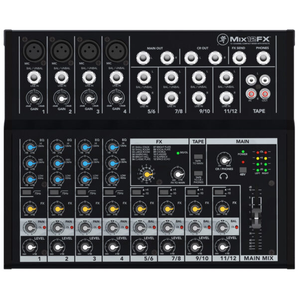 MACKIE MIX12FX MIXER COMPATTO 12 CANALI CON EFFETTI MIX-12-FX