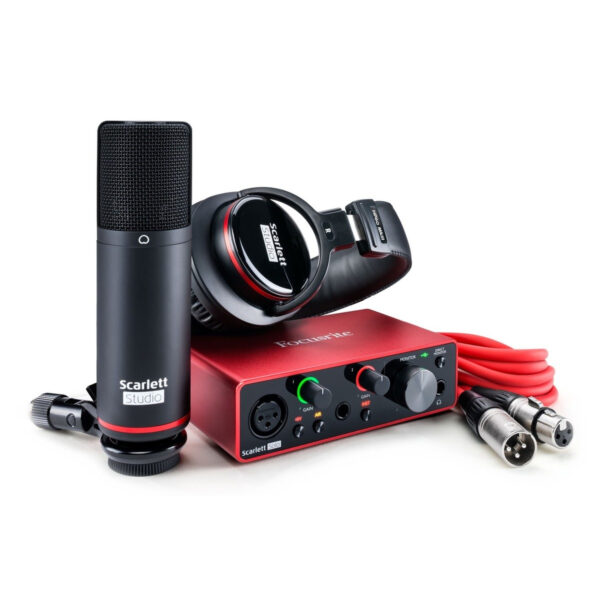 FOCUSRITE SCARLETT PACK KIT  SOLO STUDIO (3RD GEN) SCHEDA AUDIO USB + MICROFONO STUDIO CM25 + CUFFIE