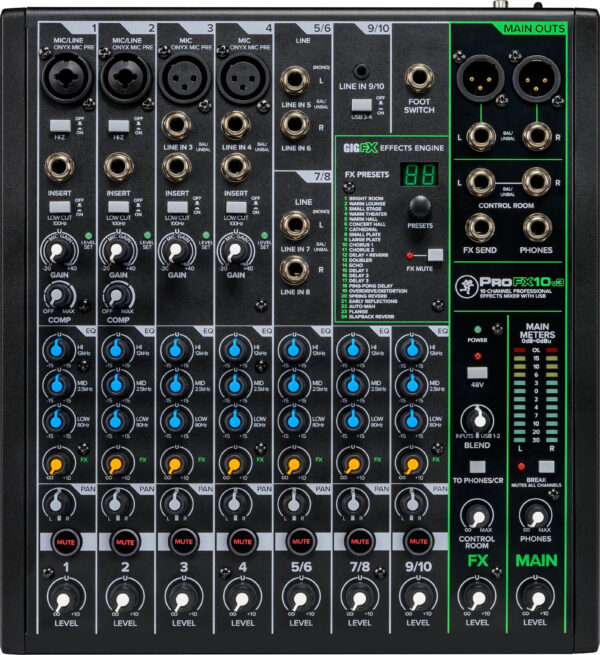 MACKIE PROFX10V3 MIXER ANALOGICO 10 CANALI USB CON EFFETTI PROF-X10-V3