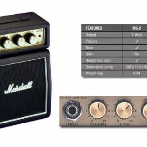Marshall MS2 Mini Amplificatore a Batterie per chitarra DA 2 WATT