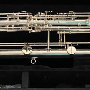 CLARINETTO CONTRABBASSO IN SIB DISCENDENTE AL DO COMPLETAMENTE ARGENTATO OCCASIONE USATO COME NUOVO