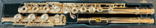 ALTUS AS1607 ERB 13 FLAUTO TRAVERSO ARTIGIANALE IN ARGENTO BRITANNIA 9.58 CON CAMINETTI SALDATI DORA