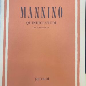 MANNINO QUINDICI STUDI DI PIANOFORTE RICORDI