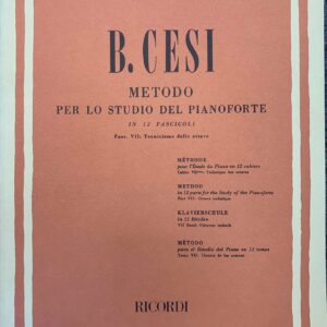 B.CESI METODO PER LO STUDIO DEL PIANOFORTE IN 12 FASCICOLI FASC. 7 TECNICISMO DELLE OTTAVE LIBRO EDI
