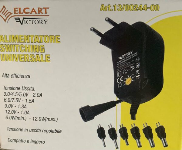 ELCART VICTORY ALIMENTATORE DI CORRENTE SWITCHING UNIVERSALE AC/DC ADAPTER