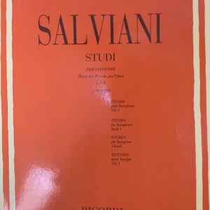 SALVIANI STUDI PER SAX SASSOFONO VOL.1 , I   LIBRO METODO EDIZIONI RICORDI