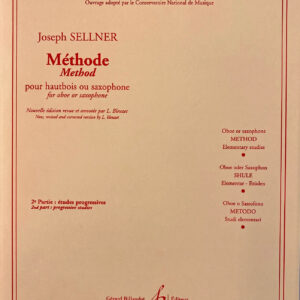 JOSEPH SELLNER METODO PER OBOE O SASSOFONO 2° PARTE: STUDI PROGRESSIVI