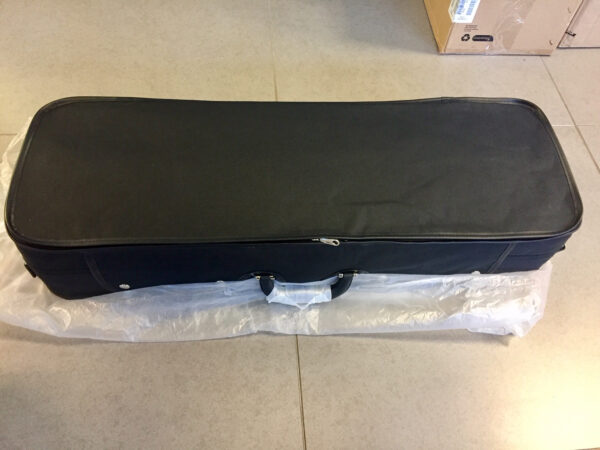 CROSON ASTUCCiO CUSTODIA RETTANGOLARE SAGOMATO PER VIOLINO  CON IGROMETRO COLORE NERO