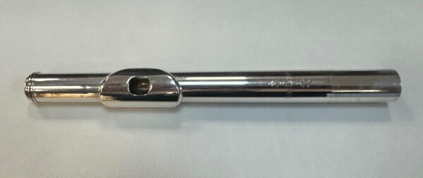J.R. LAFIN TESTATA ARTIGIANALE PER FLAUTO TRAVERSO IN ARGENTO CON POZZETTO IN ORO 14K OCCASIONE USAT