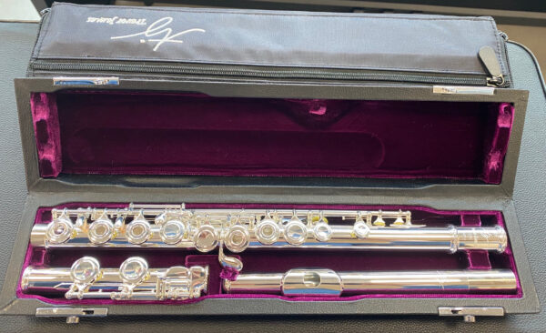 TREVOR JAMES 3041 ROEW A SLR FLAUTO TRAVERSO ARGENTATO FORI APERTI BOCCOLA IN ARGENTO TIPO SANKYO