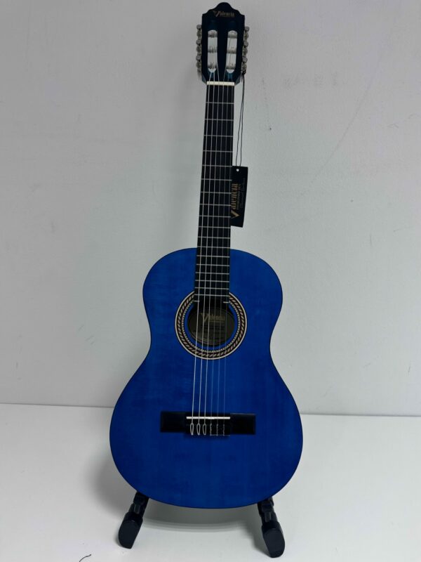 VALENCIA VC202TBU - Chitarra Classica 1/2 Transparent Satin Blu