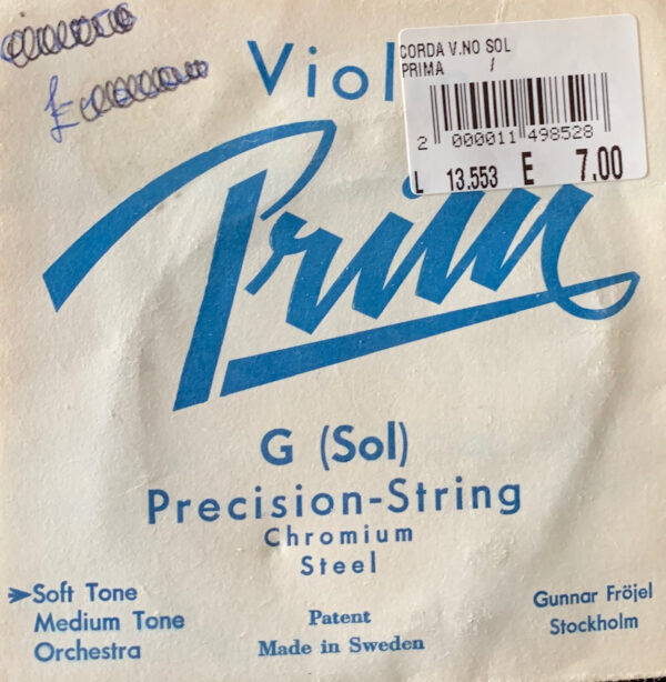PRIM PRECISION STRINGS  CORDA SOL  PER VIOLINO G