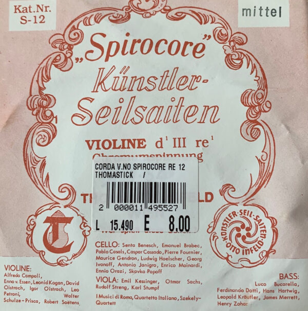 THOMASTIK INFELD SPIROCORE CORDA RE PER VIOLINO D