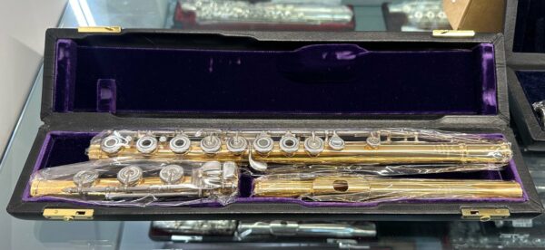 VERNE Q. POWELL BOSTON 13513  19.5K FLAUTO TRAVERSO PROFESSIONALE IN ORO 19.5K MECCANICA  ARGENTO OC