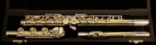 PEARL FLUTES PF505RBE  QUANTZ FLAUTO TRAVERSO ARGENTATO DA STUDIO CON MI SNODATO APERTO PF-505-RBE