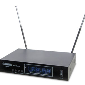 AUDIODESIGN PMU30 SET  2 MICROFONI  WIRELESS UHF A FREQUENZA VARIABILE 100 + 100 CANALI RADIOMICROFO