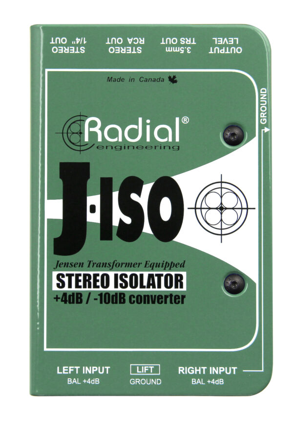 RADIAL J-ISO BOX CONVERTITORE DI SEGNALE STEREO PASSIVA ( +4 DB A - 10 DB )