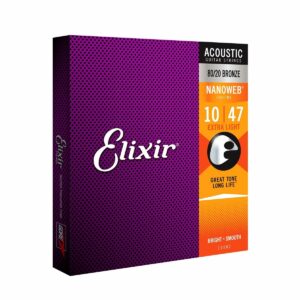 ELIXIR 11002 MUTA CORDE PER CHITARRA ACUSTICA 80/20 BRONZE WOUND EXTRA LIGHT – 010/047