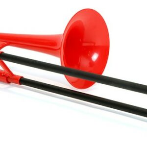 GEWA 700638 PBONE MINI TROMBONE TROMBA A COULISSE IN ABS PLASTICA CON BOCCHINO ROSSO