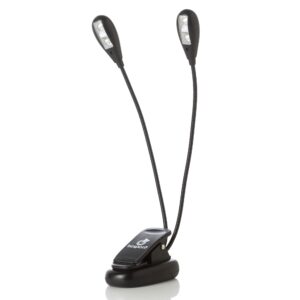 BESPECO LL24 LAMPADA LUCE A LED PER LEGGIO CON DUE BRACCI FLESSIBILI E 4 LED LL-24