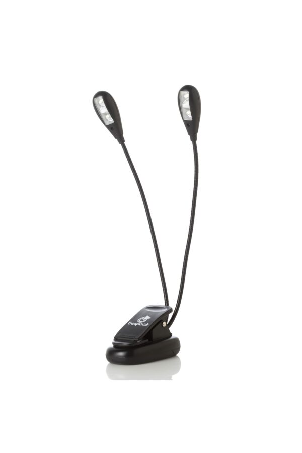 BESPECO LL24 LAMPADA LUCE A LED PER LEGGIO CON DUE BRACCI FLESSIBILI E 4 LED LL-24