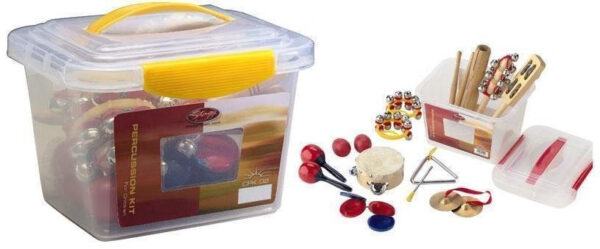 STAGG CPK-02 KIT DI PERCUSSIONI SET RITMICO CON SCATOLA IN PLASTICA