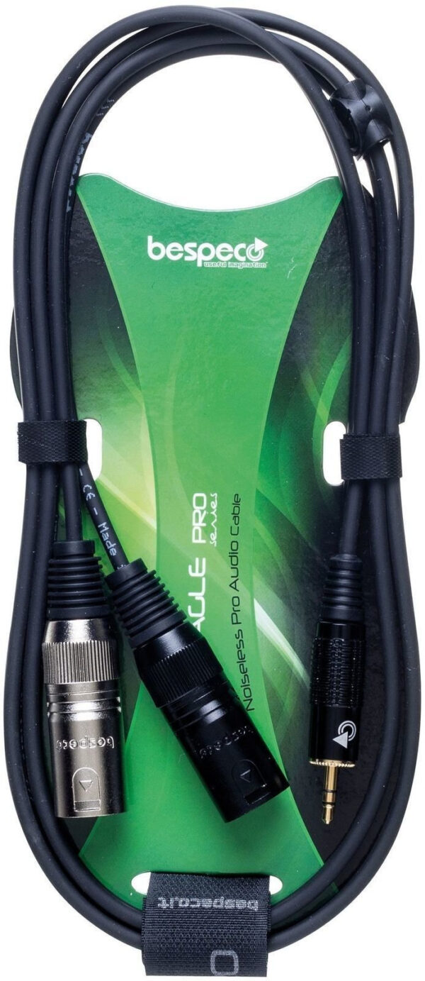 BESPECO AYMS2MX300 CAVO 2 XLR MASCHIO/ MINI JACK TRS 3,5 3 MT