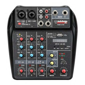 AUDIODESIGN PAMX.1.21 UK MIXER COMPATTO 2 CANALI MONO 1 CANALE STEREO USB/BLUETOOTH