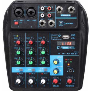 OQAN MIXER Q MINI USB MIXER 4 CANALI CON MP3 E ALIMENTAZIONE USB BLUETOOTH