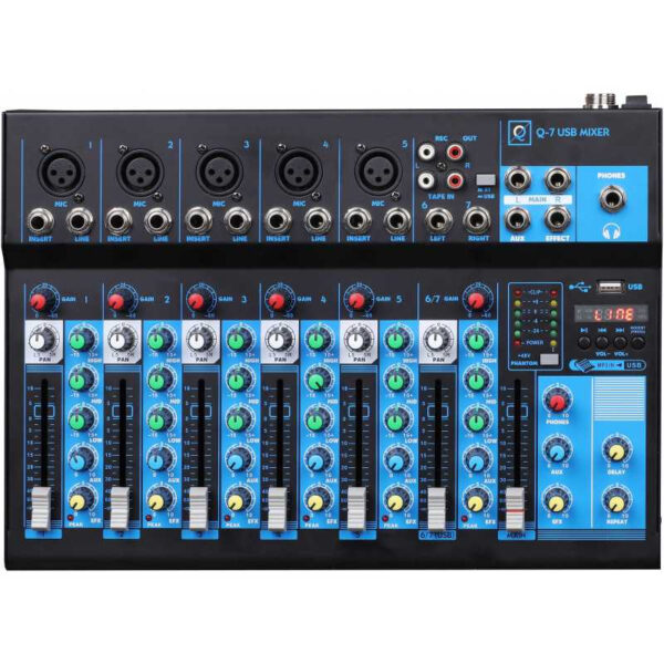 OQAN MIXER Q7 MK2 MIXER 7 CQANALI CON USB/BLUETOOTH E MP3