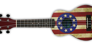 MAKALA UKADELIC MK-SUSA USA Flag Ukadelic UKULELE SOPRANO COLORATO CON DISEGNI