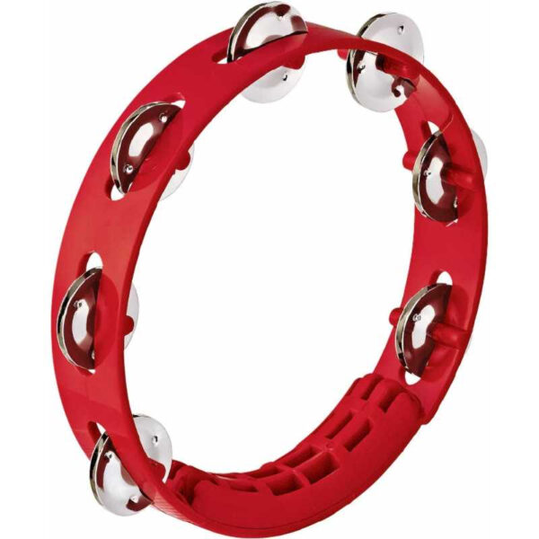 NINO 49R TAMBURELLO CEMBALLO IN ABS 8" CON SONAGLI COLORE ROSSO
