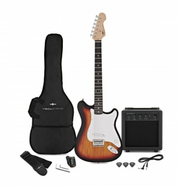 OQAN QGE-ST25SB KIT PACK CHITARRA ELETTRICA CON CUSTODIA E ACCESSORI COLORE SUNBURST