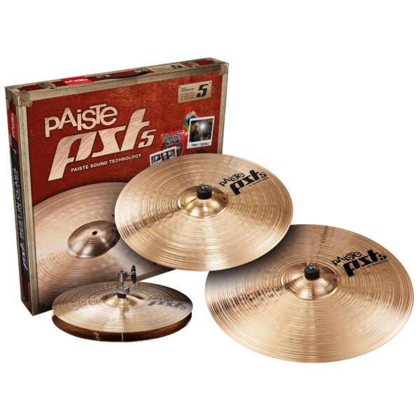 PAISTE PST5 UNIVERSAL SET 14" MEDIUM HATS 18" MEDIUM CRASH 20" MEDIUM RIDE + 16" MEDIUM CRASH KIT PI