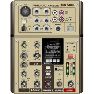 PHONIC AM 5 GE MIXER BLUETOOTH 5 CANALI CON USB AM5GE