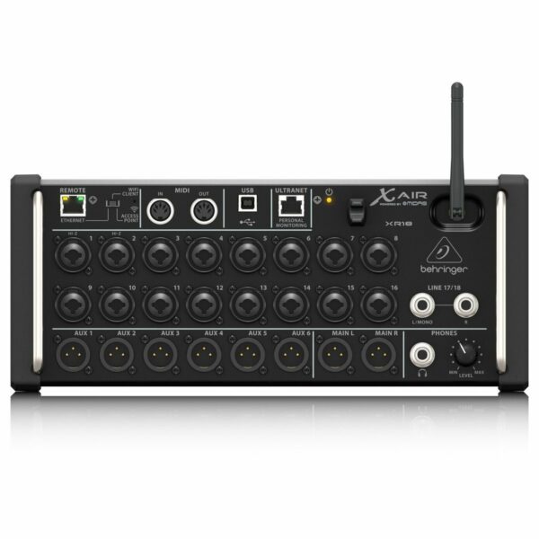 BEHRINGER X AIR XR18 MIXER DIGITALE 18 CANALI, 12 BUS PER IPAD/ANDROID CON 16 PREAMP PROGRAMMABILI E