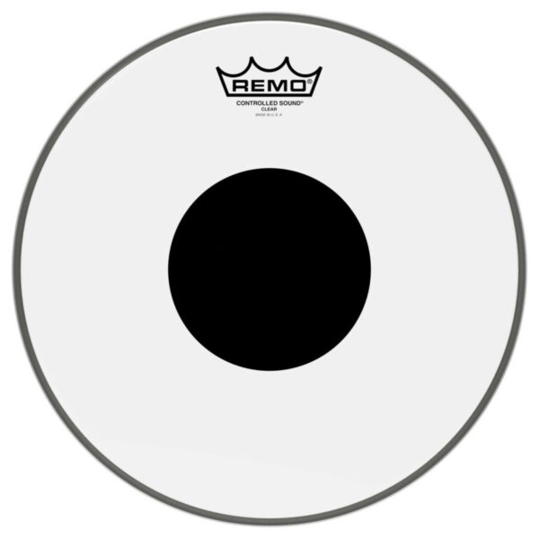 REMO CS031010 PELLE PER BATTERIA CONTROLLED SOUND BLACK DOT TRASPARENTE  10" CS-0310-10