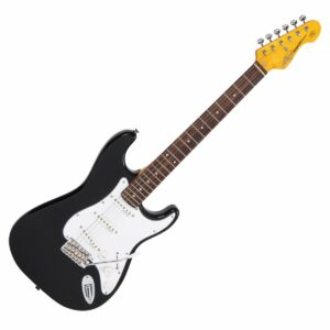 VINTAGE V6 REISSUED BOULEVARD BLACK CHITARRA ELETTRICA TIPO STRATOCASTER COLORE NERO