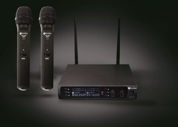 PRODIPE UHF M850 DSP DUO VOCAL RADIOMICROFONO CON DUE MICROFONI CON UNICO RICEVITORE M-850